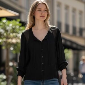 Sonia Rykiel Black Sheer Cardigan -workwear - casual - office - Size L